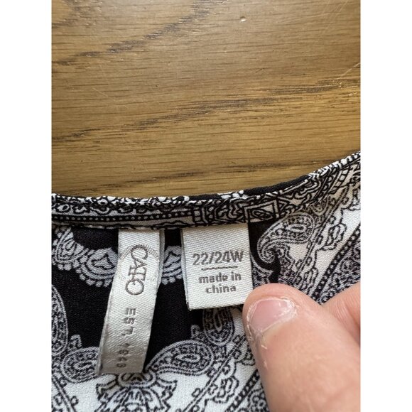 Cato Women Tunic Top Shirt Size 22/24W Lightweight Flowing Polyester Office City - Picture 3 of 11